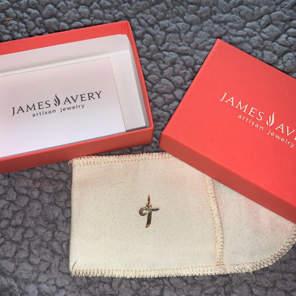 James Avery Script Initial Charm